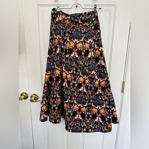 Anthropologie Eva Franco Woodland Creatures A-Line Skirt, NWOT
